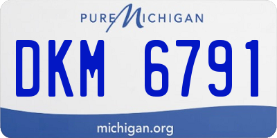 MI license plate DKM6791