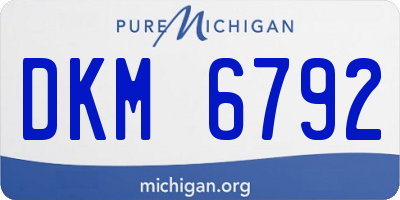 MI license plate DKM6792