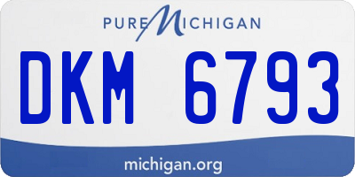 MI license plate DKM6793