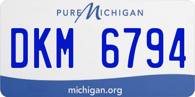 MI license plate DKM6794
