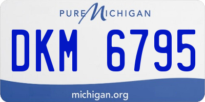 MI license plate DKM6795