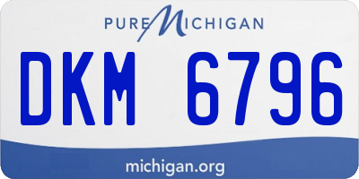 MI license plate DKM6796