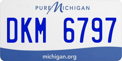 MI license plate DKM6797