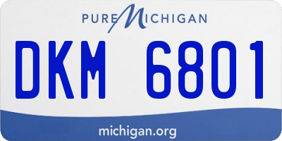 MI license plate DKM6801