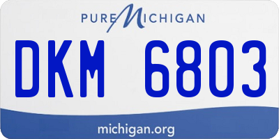 MI license plate DKM6803