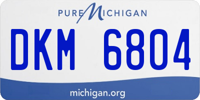 MI license plate DKM6804