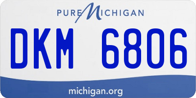MI license plate DKM6806