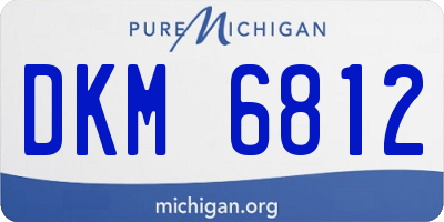 MI license plate DKM6812