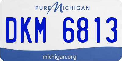 MI license plate DKM6813