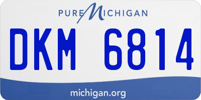 MI license plate DKM6814