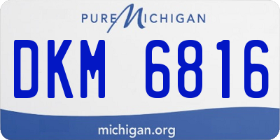 MI license plate DKM6816