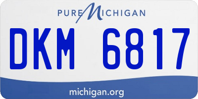 MI license plate DKM6817