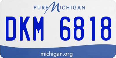 MI license plate DKM6818