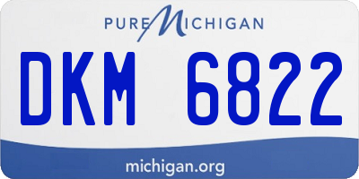 MI license plate DKM6822