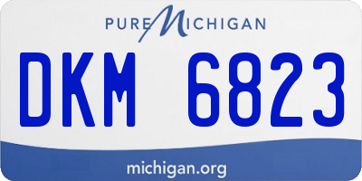 MI license plate DKM6823