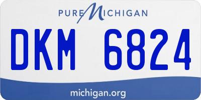 MI license plate DKM6824