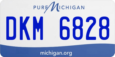MI license plate DKM6828
