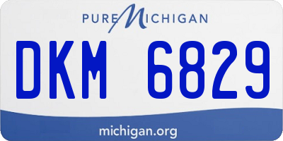 MI license plate DKM6829