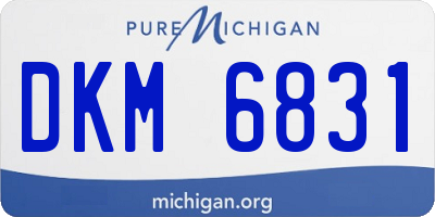 MI license plate DKM6831