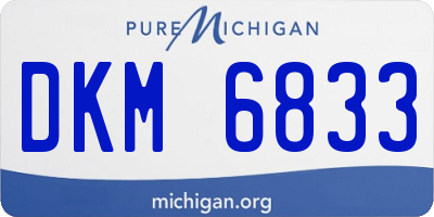 MI license plate DKM6833