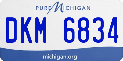 MI license plate DKM6834