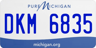 MI license plate DKM6835