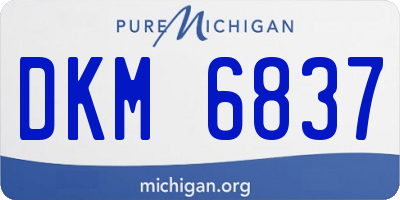 MI license plate DKM6837