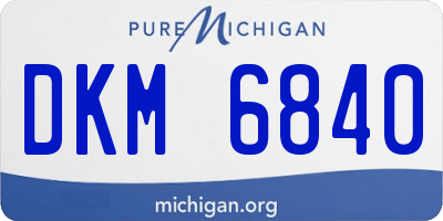 MI license plate DKM6840