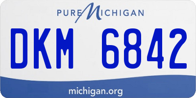 MI license plate DKM6842