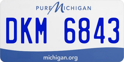 MI license plate DKM6843