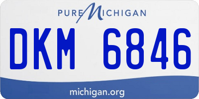 MI license plate DKM6846