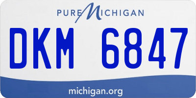MI license plate DKM6847