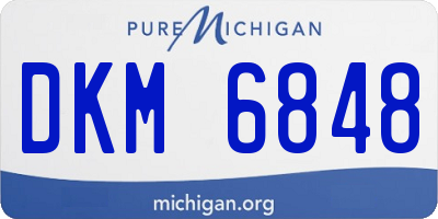 MI license plate DKM6848