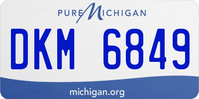 MI license plate DKM6849