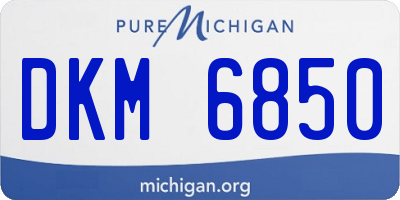 MI license plate DKM6850