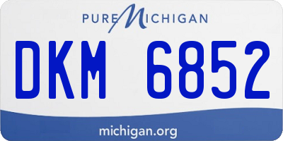 MI license plate DKM6852