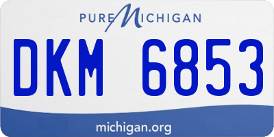 MI license plate DKM6853