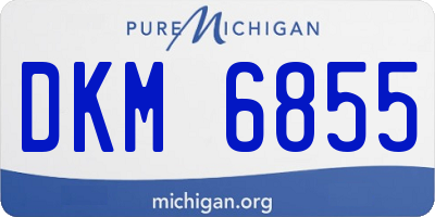 MI license plate DKM6855