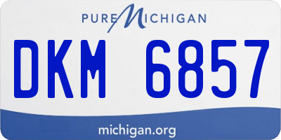 MI license plate DKM6857