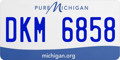 MI license plate DKM6858