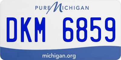 MI license plate DKM6859