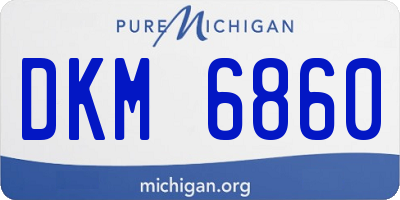 MI license plate DKM6860