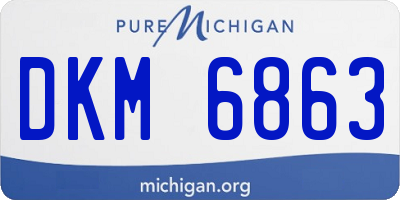 MI license plate DKM6863