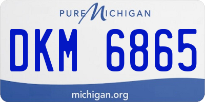 MI license plate DKM6865