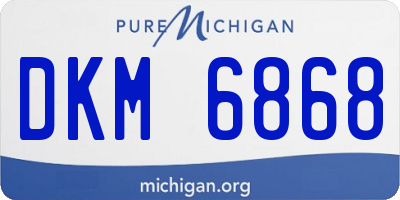 MI license plate DKM6868