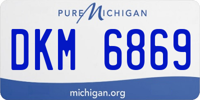 MI license plate DKM6869