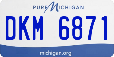 MI license plate DKM6871