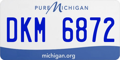 MI license plate DKM6872