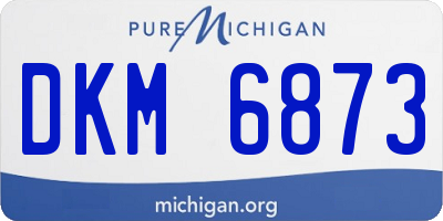 MI license plate DKM6873
