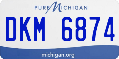 MI license plate DKM6874